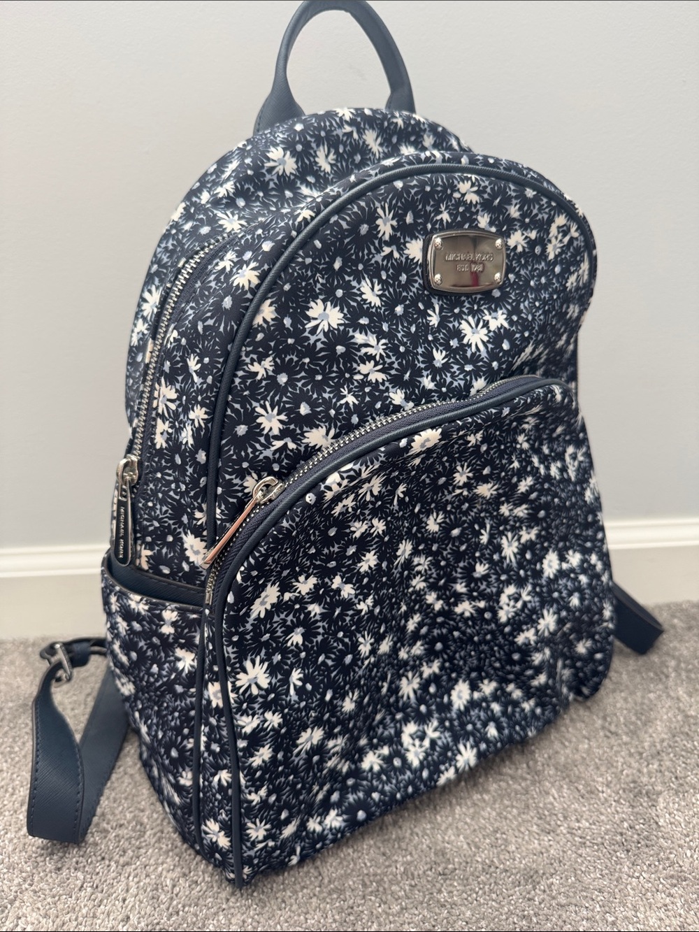 Michael Kors Navy Floral Backpack